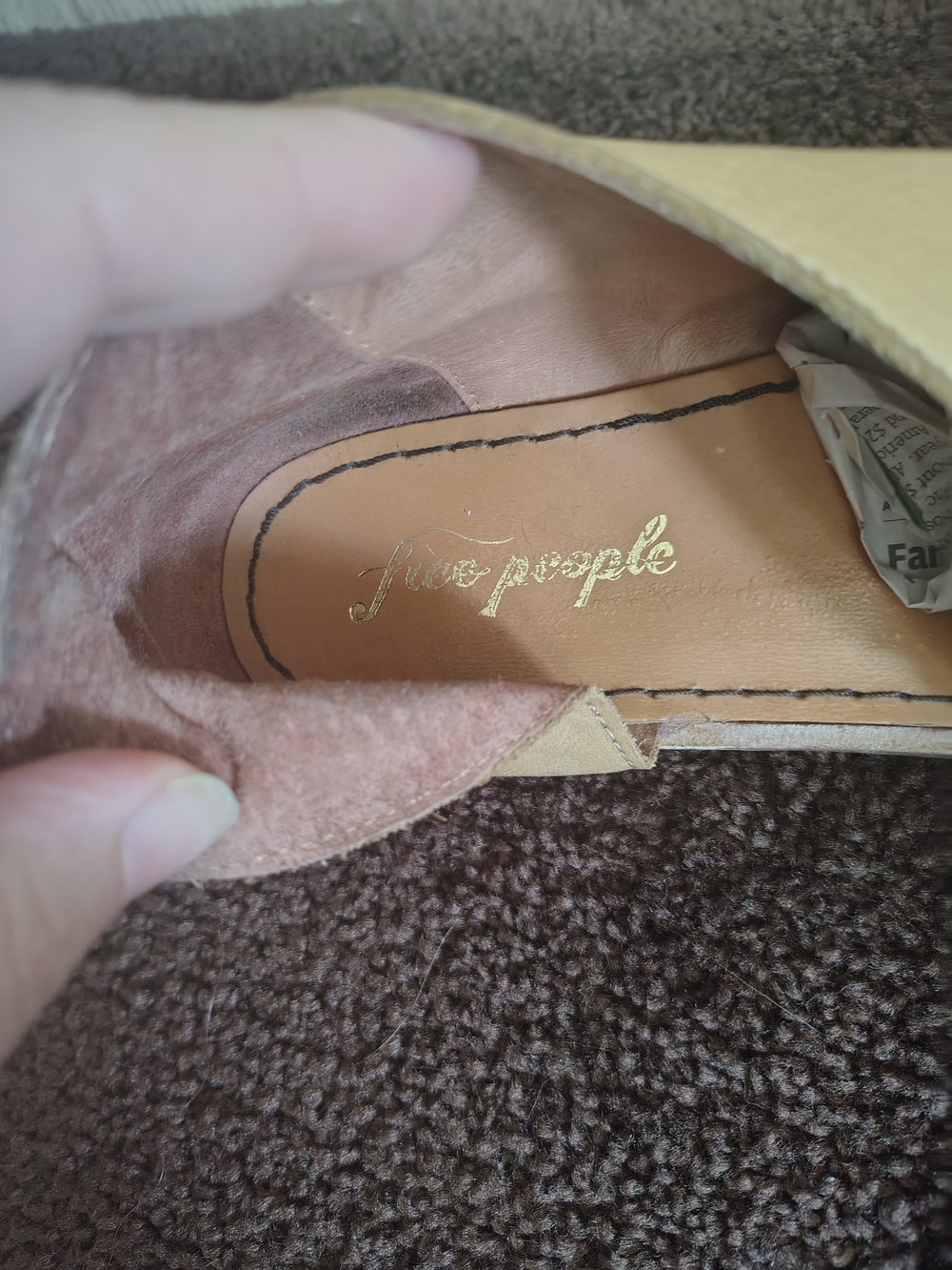 Free People Mont Blanc Assymetrical Sandals, Beige Soft Leather, Sz 38 - Picture 8 of 12